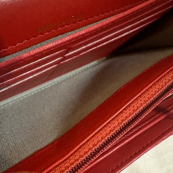 CHANEL Python Skin Long Flap Red Wallet-Rare! - Picture 8 of 16